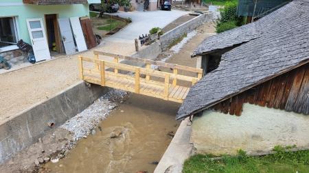 Poseg brez vodnega soglasja, izveden na Begunjščici po vodni ujmi